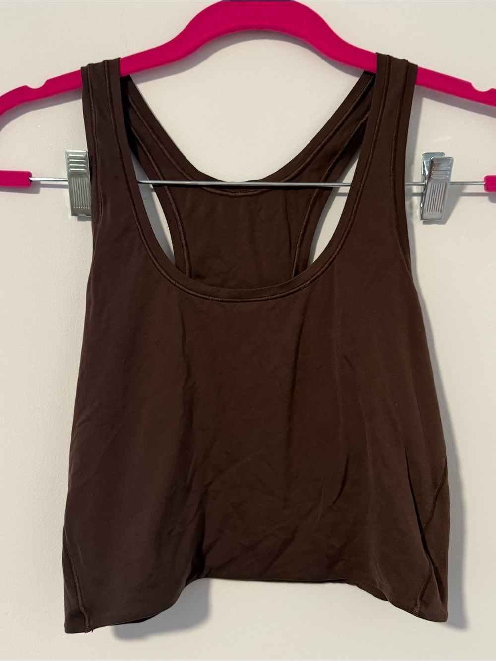 Lululemon Espresso Brown Workout Cropped Tank Top